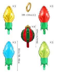 Christmas Light Bulb Decorations, Suitable For Front Porches, Courtyards, House Entrances, Holiday Photo Backdrops, Christmas-Themed Parties, Winter Celebrations, New Year's Parties, And Other Occasions. - Christmas trumpet light bulb hanging ball - View 12