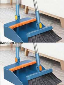 2 Pieces Living Room Essential Home Cleaning Set, Including Broom And Dustpan Set, Large Folding Broom And Dustpan Kit, Household Broom, Garbage Scoop, Thickened Broom And Dustpan Set - Multicolor - View 16