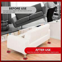 1 Set Furniture Moving Slider Kit, Heavy‑Duty Furniture Lifter With 4 Roller Pads, 360‑Degree Swivel Mover For Sofas, Cabinets, Refrigerators & Home Appliances, Floor Protection, Easy Single‑Person Moving Tool - multicolor - View 4