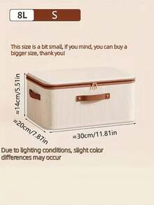 Foldable Linen Storage Box With Double Zippers & Faux‑Leather Handles, Large‑Capacity Lidded Under‑Bed Storage Basket For Clothes, Bed Sheets, Moving, Ideal For Bedroom, Dorm, Study, Wardrobe, Laundry & Under‑Bed Organization - View 11