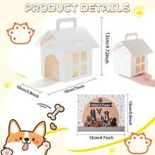 10pcs Dog Party Gift Box With Pet Adoption Certificate, Dog House ...