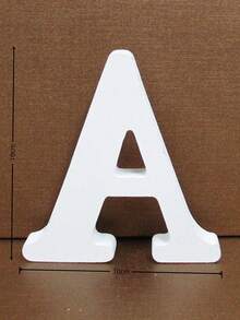 1pc 10CM White Unfinished Wooden Letters, Wall & Standing Decorative Letters, Sliced Sign Decor For Crafts, Home, Party, Birthday, Graduation, Ideal Gift Choice - White - View 11