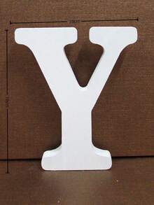 1pc 10CM White Unfinished Wooden Letters, Wall & Standing Decorative Letters, Sliced Sign Decor For Crafts, Home, Party, Birthday, Graduation, Ideal Gift Choice - White - View 12