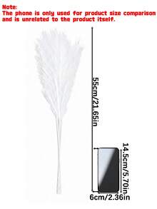 3/12/21/33 Stems Artificial Pampas Grass, Faux Artificial Plants, Bohemian Style Decor, Vase Filler For Home, Room, Wedding, Christmas & Spring Season Decoration - Dark Pink, Light Pink, White - View 3