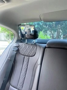 SHEIN One-Piece Car Rearview Mirror, Frame ABS Mirror Acrylic, Child Car Seat Observation Mirror, Baby Rearview Mirror, You Can Look Back To Observe The Bab - Black - View 6