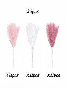 3/12/21/33 Stems Artificial Pampas Grass, Faux Artificial Plants, Bohemian Style Decor, Vase Filler For Home, Room, Wedding, Christmas & Spring Season Decoration - Dark Pink, Light Pink, White - View 8