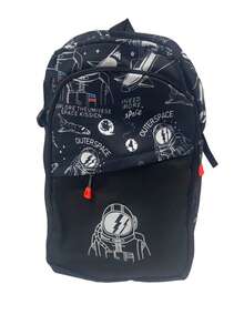 Astronaut Pattern Backpack, Large Capacity Zipper Closure School Bag, Adjustable Shoulder , Short Trip Bag, , Ideal For Daily Use, Outings, Travel, School, And Back To - Multicolor - View 15