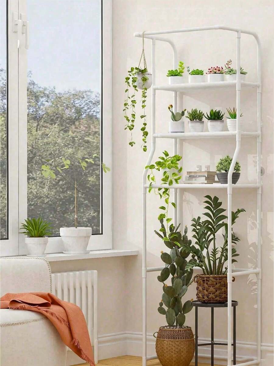 1PC 3-Layer Bathroom Towel Bar Floor Rack, Multi-Level Large Capacity Storage Rack Above The Toilet, Cleverly Utilizing Vertical Space For Easy Storage Of Toiletries, Cleaning Supplies, And Miscellaneous Items In Multiple Scenarios. The 16mm Thick Metal Tube Is More Sturdy And Durable, Making The Bathroom Clean And Orderly - Multicolor - View 1