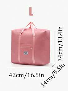Found Favorite Túi tote du lịch chống nước dung tích lớn, phù hợp làm túi xách tay; thiết kế đơn giản, hoàn hảo cho du lịch, đi học hoặc tập gym. - Hồng - Xem 12