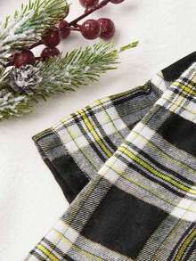 PETSIN 1pc Christmas Plaid Pet Shirt In Black And White - Multicolor - View 11
