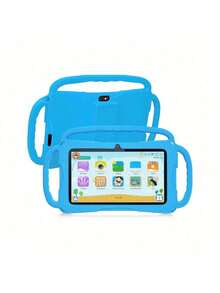 Tablet Edukasi Anak 7 inci, 4GB+64GB, Quad-Core 1.3GHz, Android 13, Layar IPS HD 1024x600, Kamera 2MP+2MP, Kontrol Orang Tua WiFi, Bahan ABS Silikon, Aksesoris Lengkap Termasuk - MultiWarna - View 11