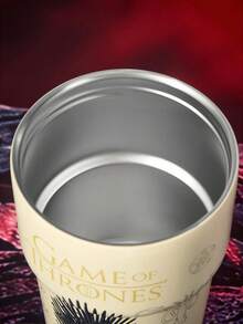 Game of Thrones X SHEIN 400ml 真空保溫不鏽鋼杯，附防漏杯蓋，適用熱飲與冷飲，適合大多數汽車杯架，送禮首選 - 彩色 - 查看 6