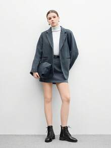 CUCCOO BIZCHIC 女士圆头厚底系带经典黑色踝靴，舒适百搭，适合日常通勤，秋冬季带绑带，圣诞节也适用。 - 黑色 - 查看 10