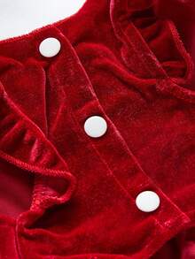 PETSIN 1pc Christmas Red Pet Christmas Dress, Skin Friendly And Breathable Pet Clothing - Multicolor - View 6