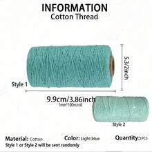 Macrame Cord 1mm X 100 M, Colorful Twisted Rope, Cotton Rope, Macrame Yarn For Wall Hangings, Plant Hangers, Crafts, DIY Decorating Projects - Multicolor - View 19