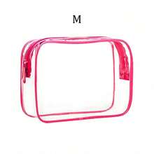 Found Favorite Tas Kosmetik Transparan Tahan Air, Perlengkapan Penting Liburan Musim Panas, Wajib Dibawa Saat Bepergian - Tas Resleting Perjalanan Ringan dan Multifungsi. - Putih - View 14