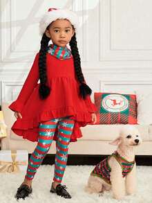 PETSIN 1pc Cartoon Snowflake Striped Christmas Dog Vest - Multicolor - View 12