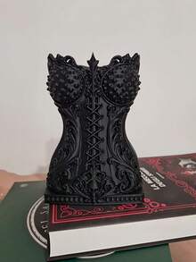 Tempat Kuas Makeup Gaya Korset Gotik, Dekorasi Vintage untuk Meja Rias, Organizer Meja. - warna-warni - View 4