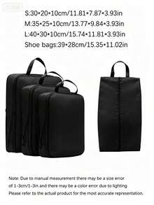 Found Favorite 4-Piece Travel Compression Storage Bag, Lightweight Travel Luggage Organizer Bag Including Shoe Bag, Expandable Storage Bag, Space Saving Travel - Multicolor - View 10