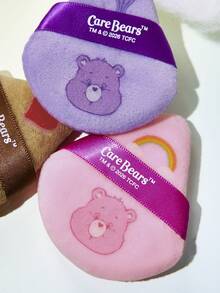 SHEIN X Care Bears 5件組印刷鬆散粉撲，超柔軟化妝海綿，適用於乾粉的臉部混合，定妝使用 - 彩色 - 查看 10