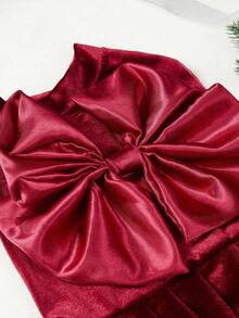PETSIN 1pc Velvet Bow Red Christmas Dress For Pets - Multicolor - View 8