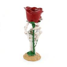 Skeleton Hand Holding A Rose Candle Holder, Decor Piece For Home And Living Room, Dark Style, Romantic Atmosphere Decoration - A - View 3