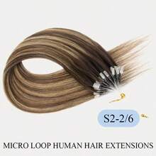 14-18吋 30G 微環接髮片 S2-2/6色 絲滑直髮 隱形微環珠附釣魚線 萬聖節聖誕女性禮物 順滑柔軟 適合細軟稀疏髮質 易造型 沙龍與日常佩戴適用 - S2-2/6 - 查看 19