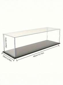 1PC Acrylic Display Case, Various Sizes, Plastic AssemblyDustproof Display Box With Matte Black Base, Suitable ForAction Figures, Collectibles, Statues, Models - Transparent - View 13