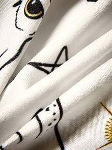 HARRY POTTER X SHEIN Jumpsuit Hewan Peliharaan Motif Beruang Hati Empat Musim, Desain Berkerudung dengan Manset Bergaris, Tersedia dalam Ukuran XXS-XXXXXL, Cocok untuk Kucing dan Anjing untuk Penggunaan di Dalam dan Luar Ruangan - Putih - View 4