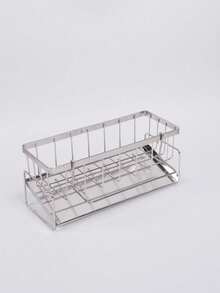 1pc Rust Proof Kitchen Sink Storage Rack With Towel Bar And Drip Tray, Anti Slip, Can Store Sponge, Suitable For Kitchen Sink, Rust Proof Carbon Steel Material Kitchen Sink Storage Accessories - Multicolor - View 18