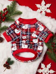 PETSIN 1 Boneka Natal untuk Kucing dan Anjing, Motif Manusia Salju Kotak-kotak Universal, Hangat dan Nyaman, Cocok untuk Anjing Natal. - MultiWarna - View 8