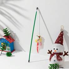 PETSIN 1 PC Christmas Cat Teaser With Small Decoration Cat Toy - Multicolor - View 8