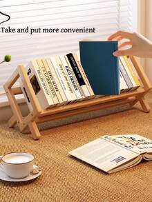 1pc Desktop Bookshelf Storage Rack, Simple Tabletop Organizer For Picture Books, Office Documents, Small Countertop Display Shelf For Home Study Decor - primary color - View 5