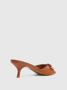 CUCCOO SZL 夏季 5.5CM 金屬馬蹄扣女款涼鞋 淺棕色高跟涼鞋 百搭日常通勤約會派對穿著女款高跟鞋 - 摩卡棕 - 查看 3