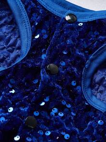 PETSIN Purple Sequin Princess Dress For Cats And Dogs, Christmas Party Sparkling Costume Pet Dress - Blue - View 11