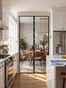 Heavy-Duty Magnetic Screen Door - Self-Sealing, Hands-Free Mesh For Insect Protection, Pet And Child-Friendly, Easy Installation With Magnetic Strips, Durable Nylon Material, Bohemian Style, Hand Wash Only, Insect Barrier Door | Mesh Partition Door - Multicolor - View 1