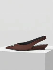 MOTF PREMIUM POINTED MULES HIGH HEELS, SUITABLE FOR SPRING SHOES IN THE CHRISTMAS SEASON - Coffee 3 - View 2