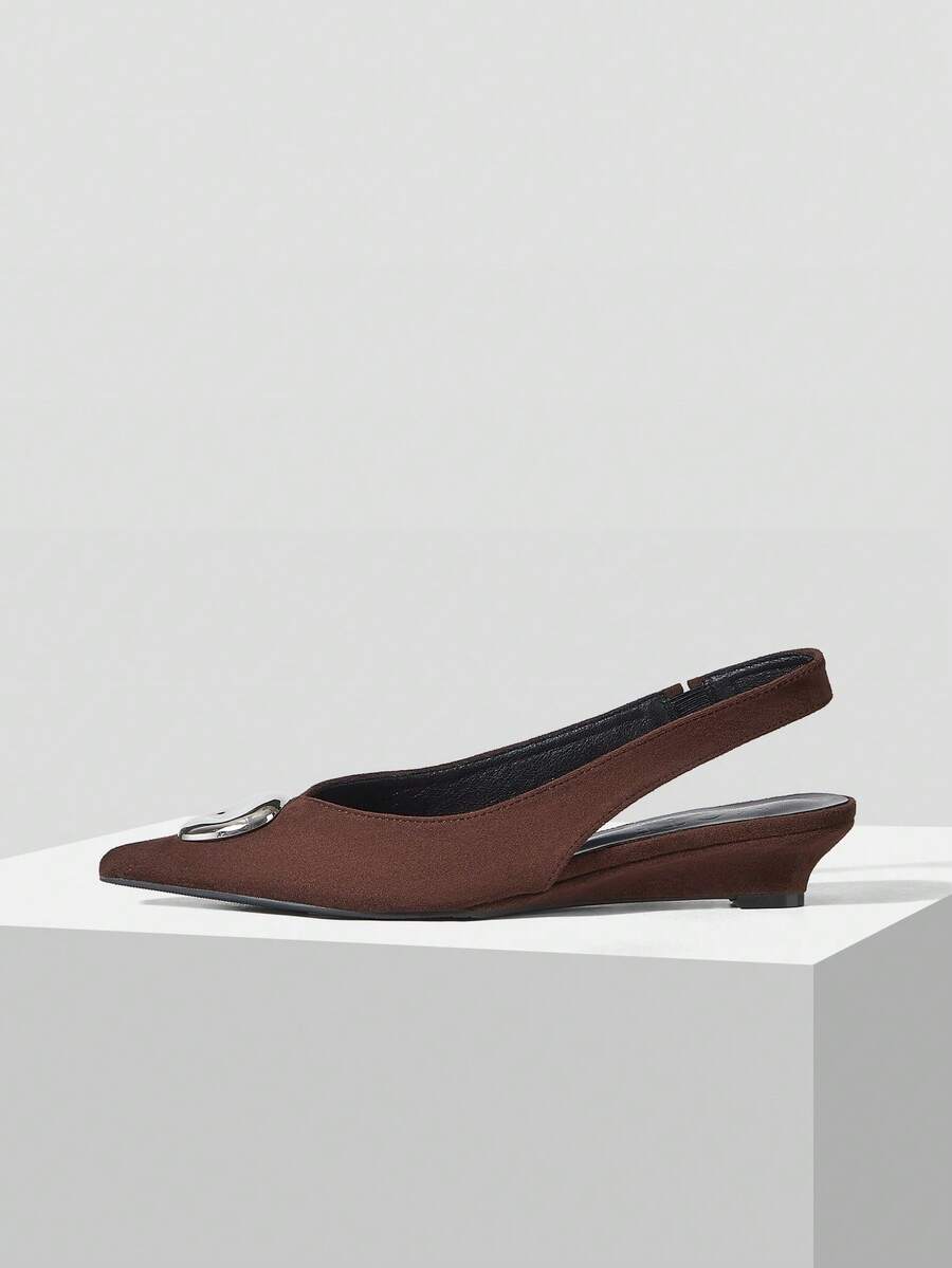 MOTF PREMIUM POINTED MULES HIGH HEELS, SUITABLE FOR SPRING SHOES IN THE CHRISTMAS SEASON FALL SHOES - Coffee 3 - View 2