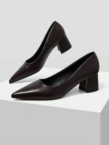 CUCCOO BIZCHIC Ladies, Brown Is Suitable For Daily Wear, Casual Commuting, Pointed High-Heeled Shoes. - Coffee Brown - View 3