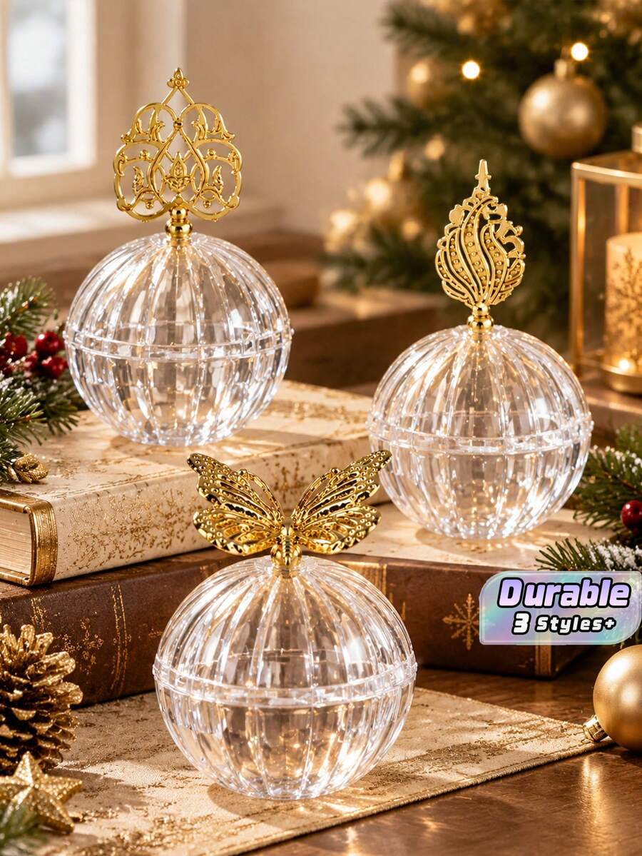 12PCS Lidded PP Display Boxes, Suitable For Candy, Home And Office Decoration, Party Supplies, Wedding Favors, Valentine's Day Events, Multi‑Purpose Storage, Gift Boxes, Jewelry And More - multicolor - View 1