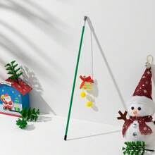 PETSIN 1 PC Christmas Cat Teaser With Cute Decoration Cat Toy - Multicolor - View 7