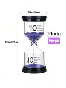 1/3/5/10/15/30 Minutes Black Lid Marked Glass Timer, Home Decor Sandclock, Suitable For Homework, Teeth Brushing, Kitchen Cooking, Yoga Gaming, Desktop Decoration Best Gifts Birthday Graduation - Multicolor - View 18
