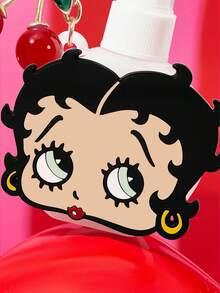 Betty Boop x SHEIN 復古女孩造型 PVC 噴霧瓶 60ml/2oz，愛心扣環與櫻桃吊飾，可掛在背包上，可重複填充的化妝水/洗手液旅行容器 - 彩色 - 查看 4