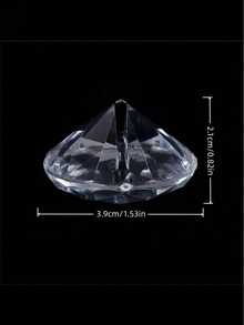 6Pcs 12Pcs Acrylic Diamond Name Card Holder Colorful Plastic Crystal Open Diamond Bead Decor Imitation Diamond Stand For Banquet Party - multicolor - View 6