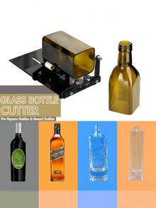 19‑Piece DIY Glass Bottle Cutter Kit, Manual Glass Bottle Separator For Round & Square Bottles, Decor Bottle Cutting Tool, Includes Glass Cutter, Rope, Bolts, Gloves, Sandpapers, Sponge Brush & Protective Rings - A - View 10
