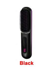 Teckwe Wireless Straightening Comb With LCD Display, Temperature Adjustment, Portable Small Sliding Comb, Female Negative Ion Hair Straightener Brush, Barbecue, Ceramic Coating, Equipped With A Tandem Dual-Cell Battery,2000mAh + 2000mAh - Multicolor - View 12