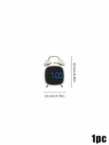 Haus Hana 1pc Classic Dual Bell Electronic Clock With Adjustable Brightness, Digital Alarm Clock For Heavy Sleepers, Easy-To-Read Large Display, Suitable For Bedroom And Home Decor, Fashionable Modern Style - multicolor - View 10