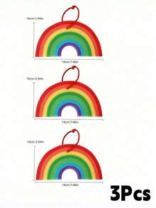 Joivida 1Pc/2Pcs/3Pcs High-Density Foam Material, Lovely Cartoon Rainbow Design, 3D Shower Sponge With Hanging Hole, For Bathroom Bathing And Skin Care, Comfortable Easy-Storage Daily Washing Tool - View 12