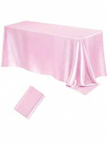 1PC 2PCS 8PCS 102x58Inch Satin Tablecloth - Silk Smooth Rectangular Party Table Cover For Wedding Banquet Dinner Festive Decoration Multicolor - Multicolor - View 21