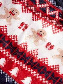 PETSIN 1 Pet Christmas Cat Dog Universal Red Gingerbread Man Elk Snowflake Fair Island Pattern Printed Plush Warm And Comfortable Dog Christmas - Multicolor - View 8